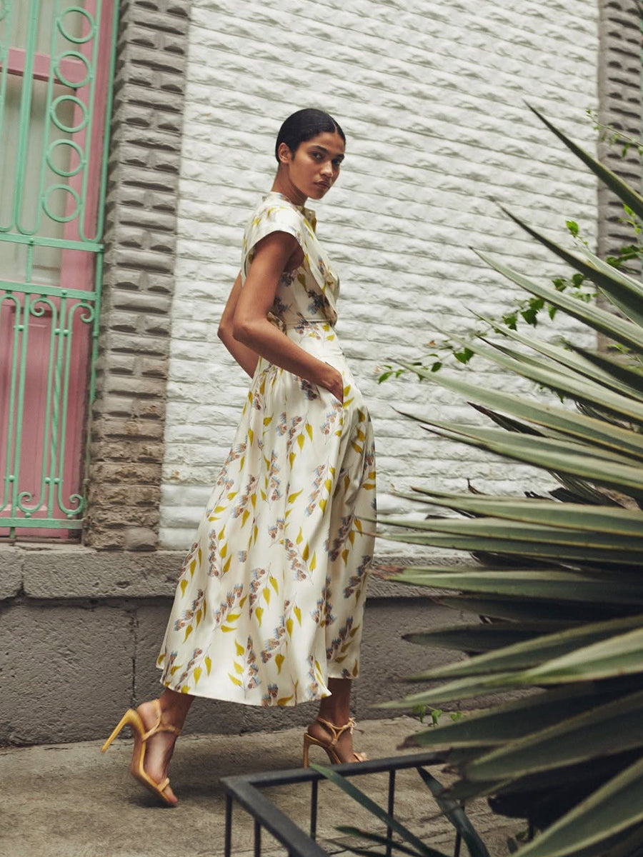 Lausanne Button Up Dress in Infinite Flower