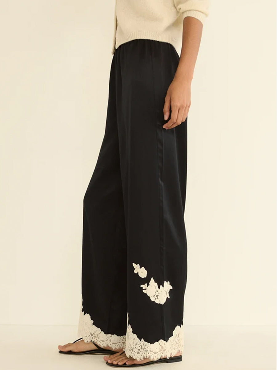 Lavon Pant in Black with Candlelight Lace