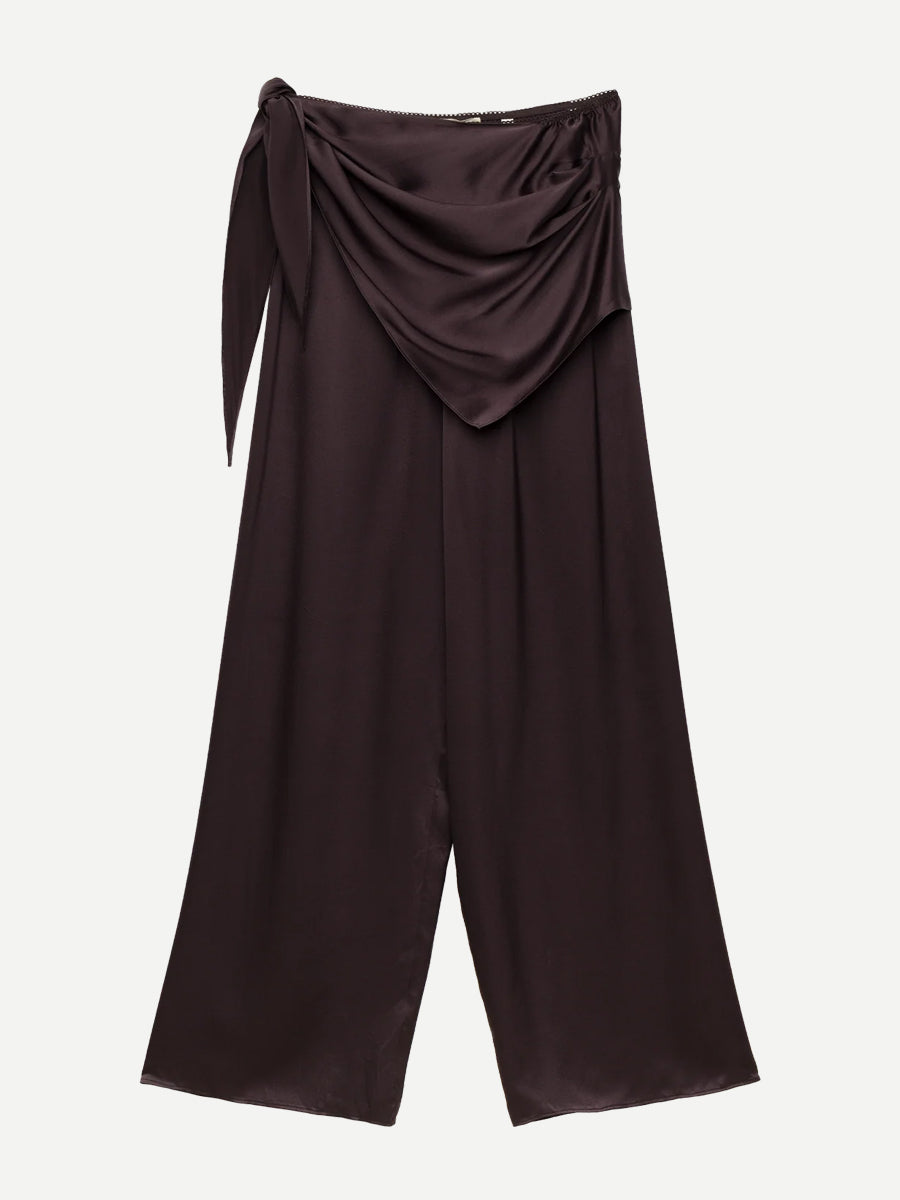 Lavona Scarf Pant in Equestrian Brown