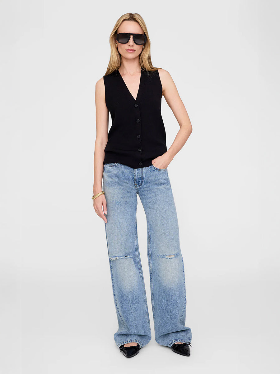 Anine Bing Lawrence Vest in Black