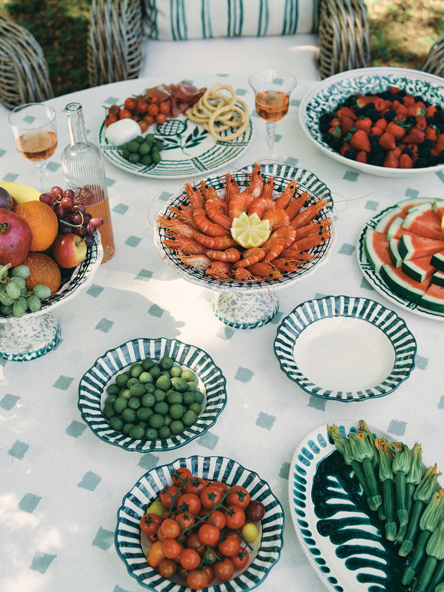 Alex and Trahanas Lido Ceramic Pasta Bowl in Sea Green