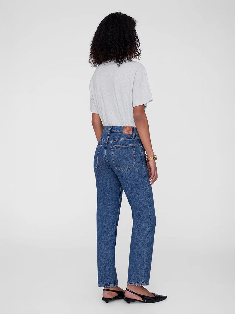 Lili Tee Framed Monogram in Heather Grey