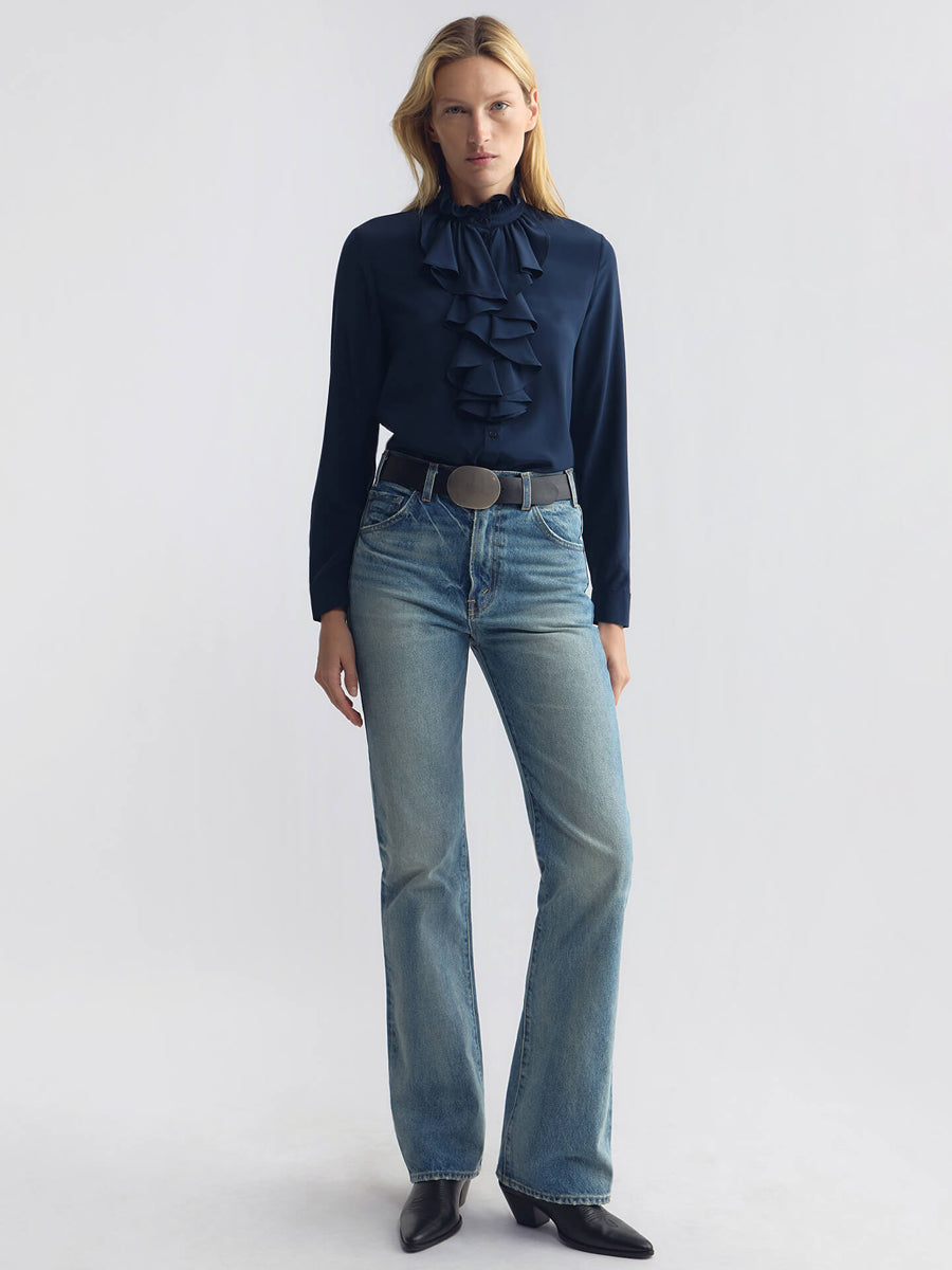 Lily Blouse in Marine Blue