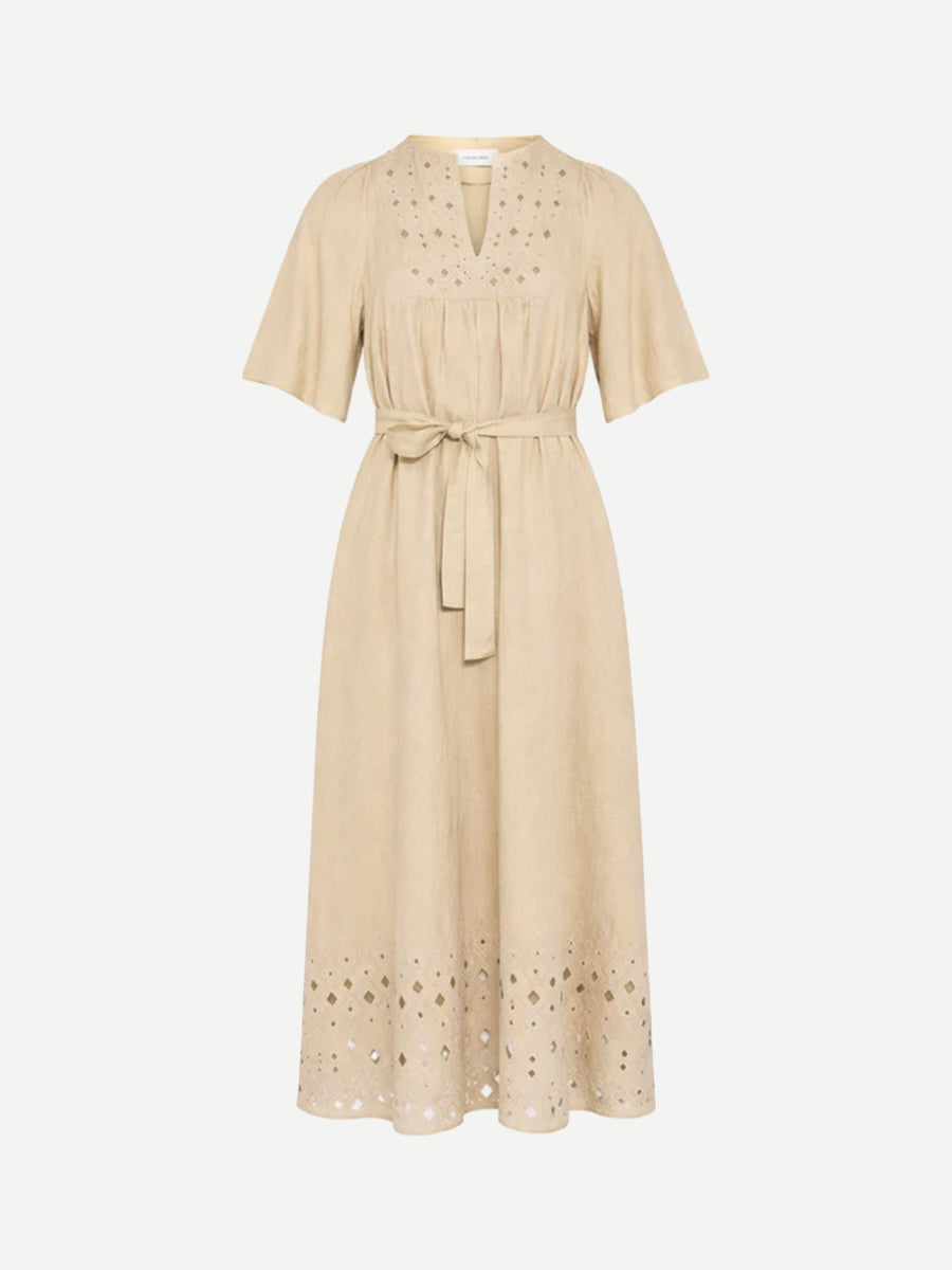 Yves Salomon Linen Dress in Sahel