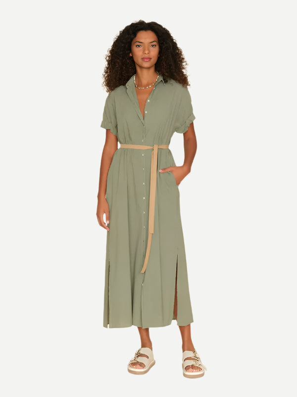 XIRENA | Linnet Dress in Green Army