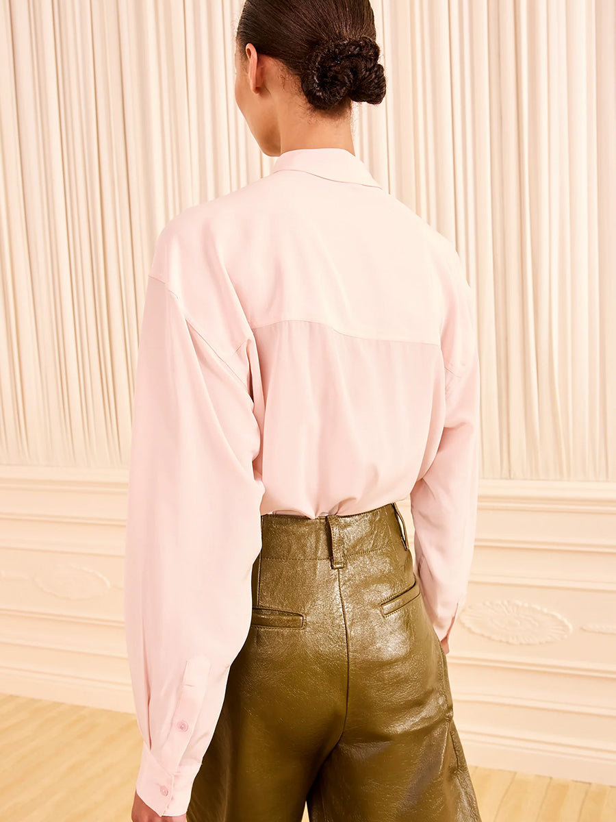 Lise Long Sleeve Blouse in Powder