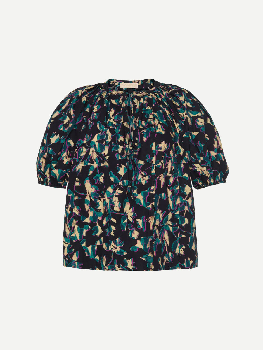 Ulla Johnson Loli Short Sleeve Blouse in Kaleidoscope