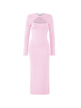 Roland Mouret Long Sleeve Knit Midi Dress in Pink