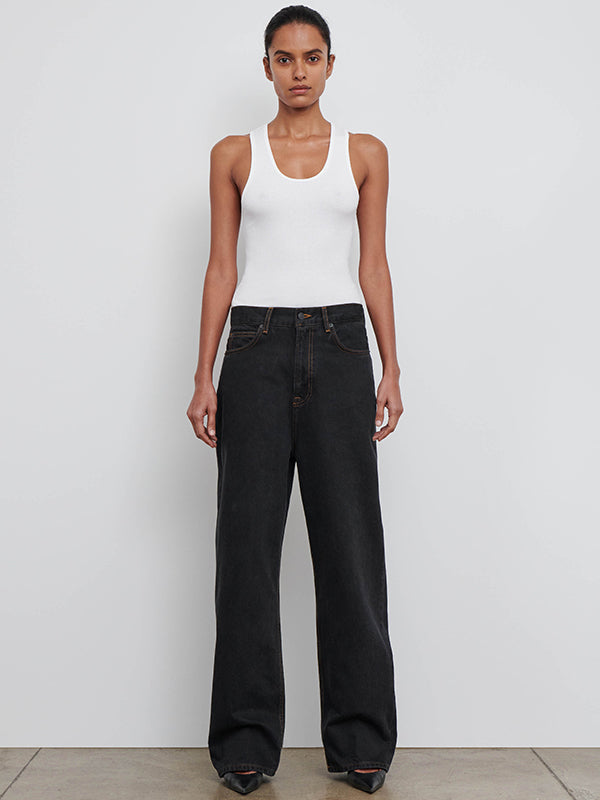 Wardrobe.NYC | Low Rise Jean in Black