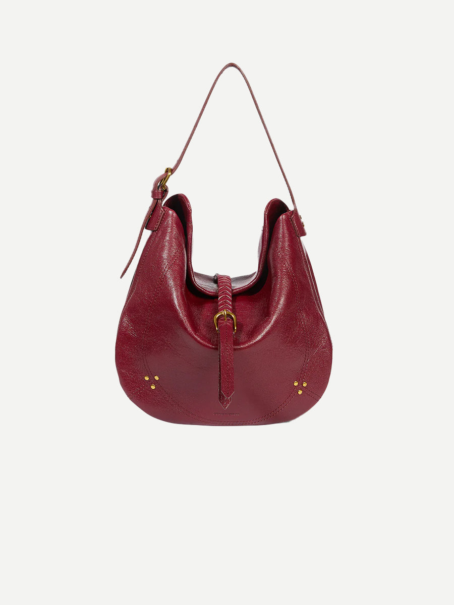 Jerome Dreyfuss Luis Braided Shoulder Bag in Bordeaux