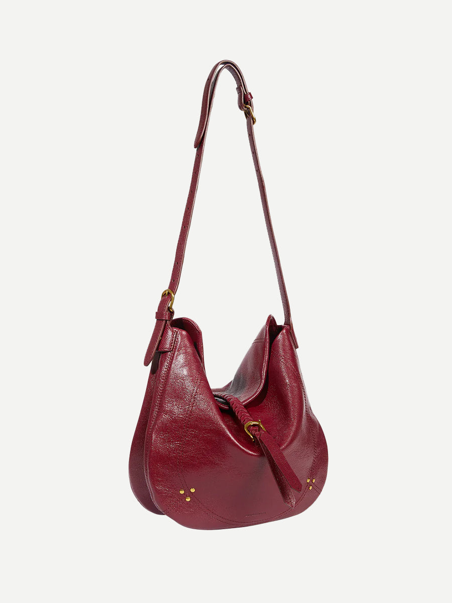 Jerome Dreyfuss Luis Braided Shoulder Bag in Bordeaux