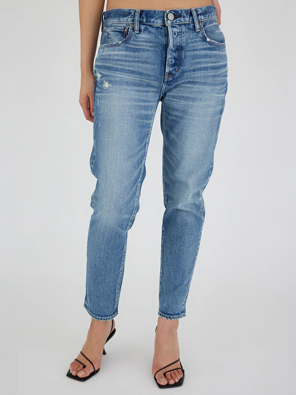 Moussy Vintage | MV Annesdale Tapered-Mid in Blue