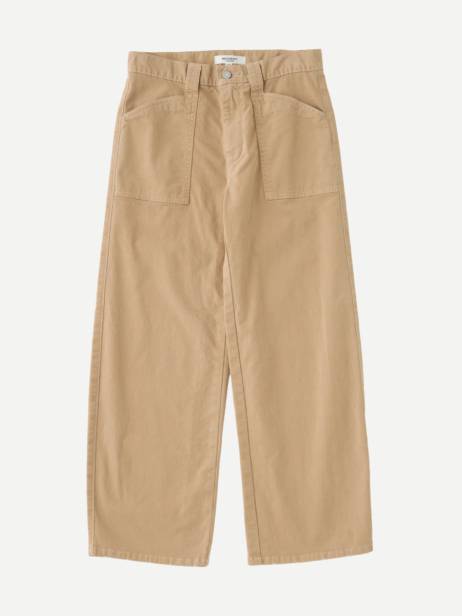 Moussy Vintage MV Georgtown Gusset Cargo in Beige