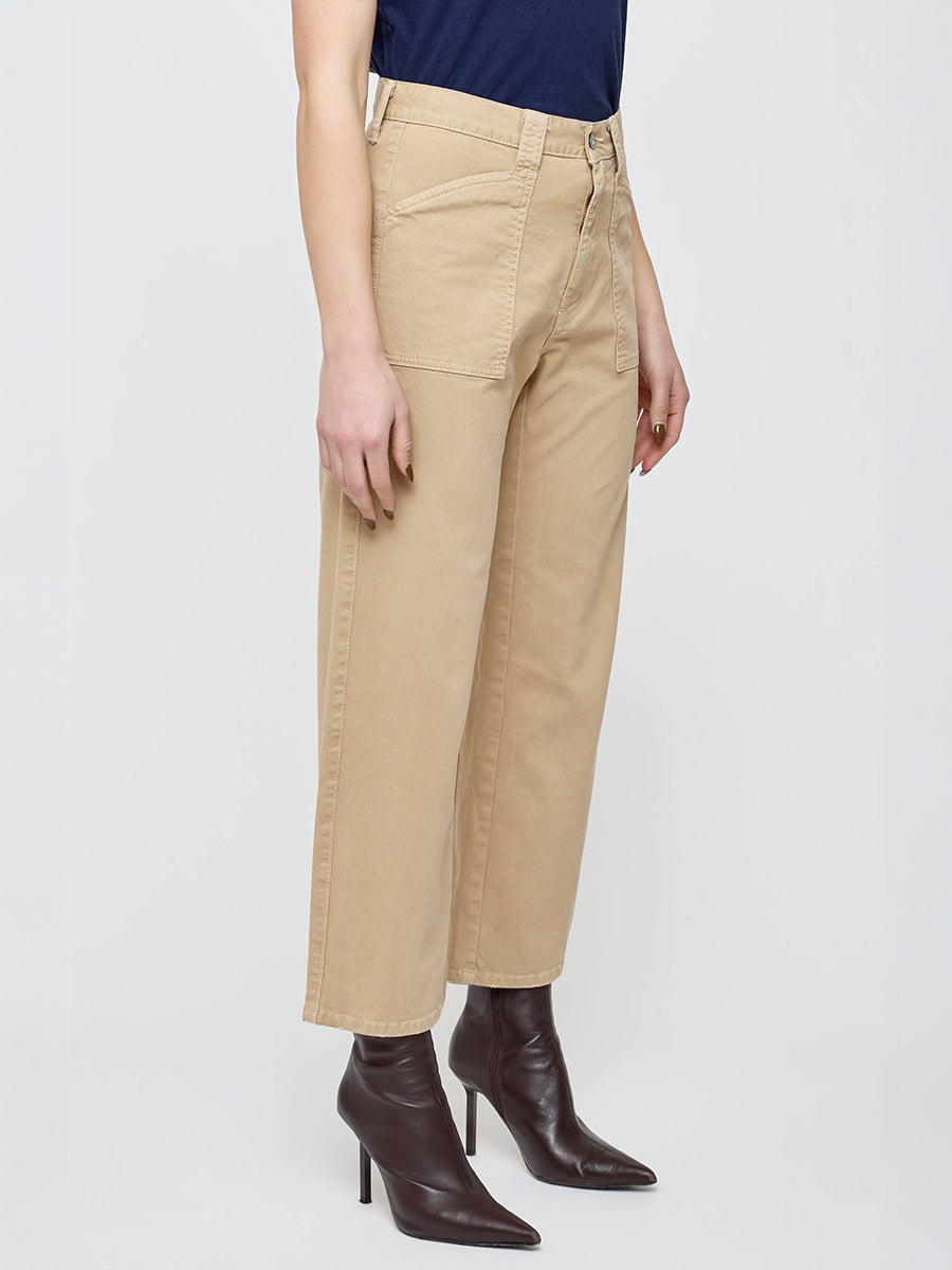 Moussy Vintage MV Georgtown Gusset Cargo in Beige