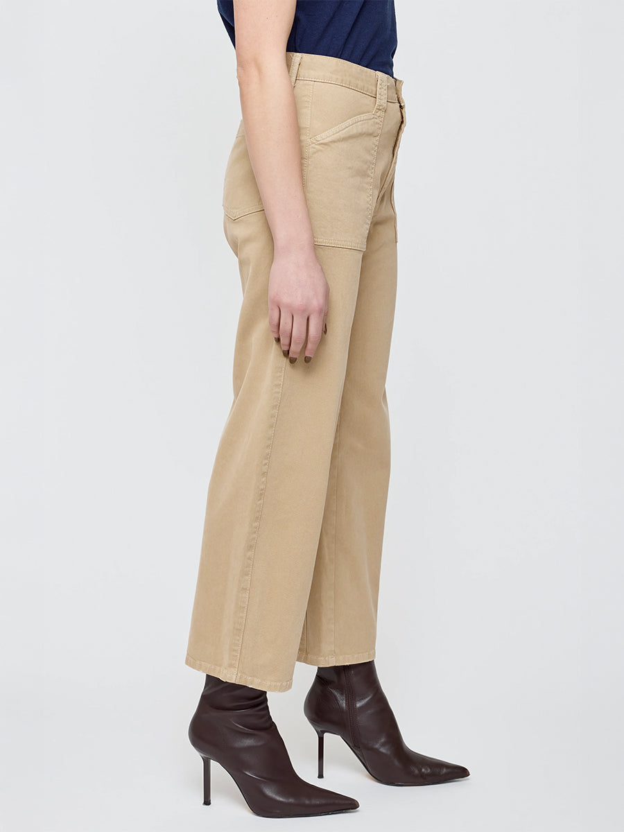Moussy Vintage MV Georgtown Gusset Cargo in Beige