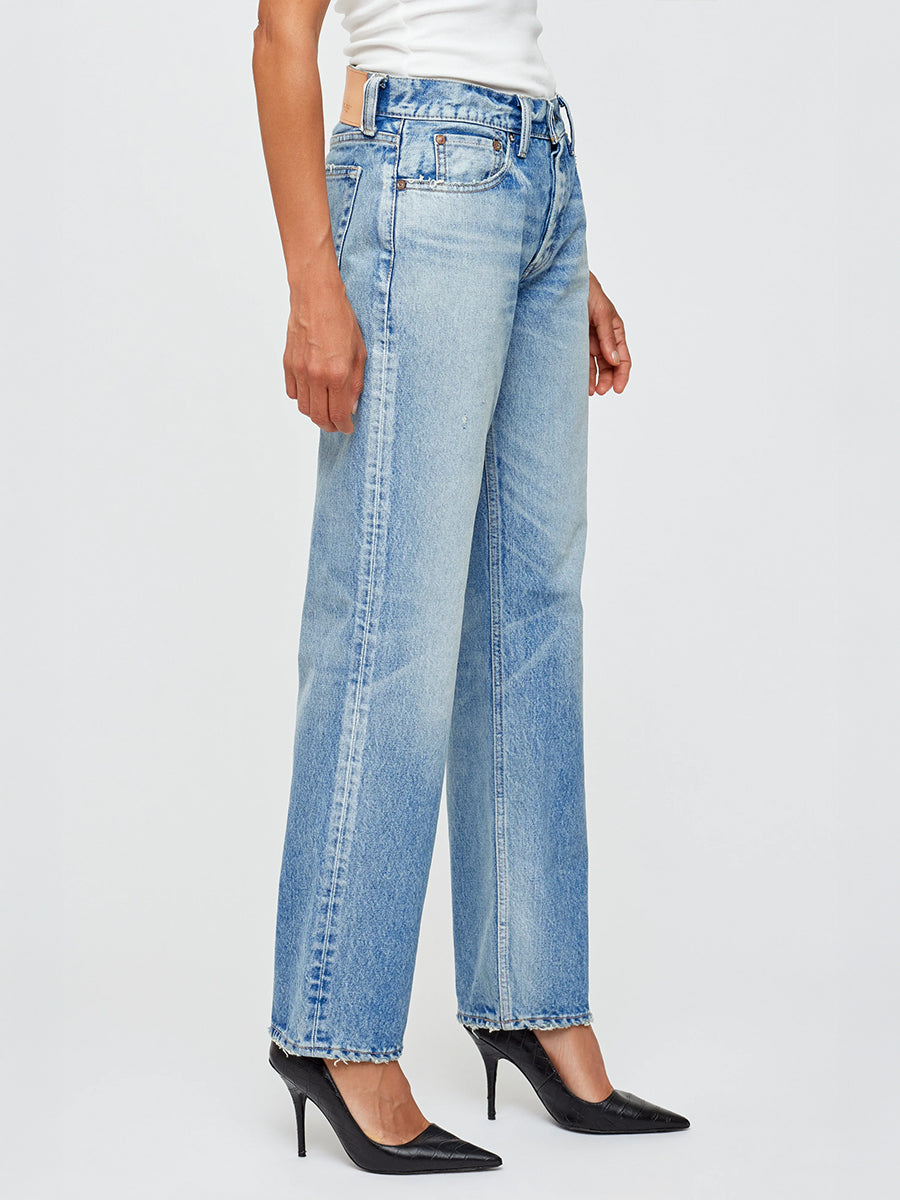 Moussy Vintage | MV Copeland Wide Straight in Light Blue