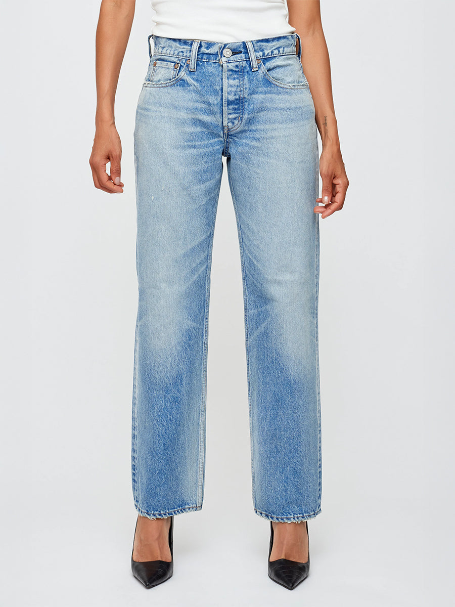 Moussy Vintage | MV Copeland Wide Straight in Light Blue