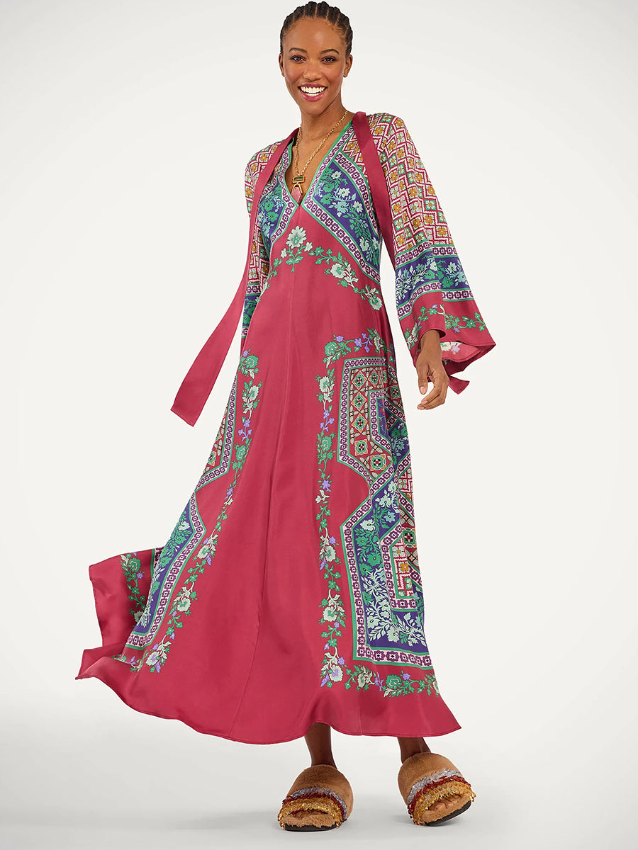 Magnifico Dress in Regalia Placee Red