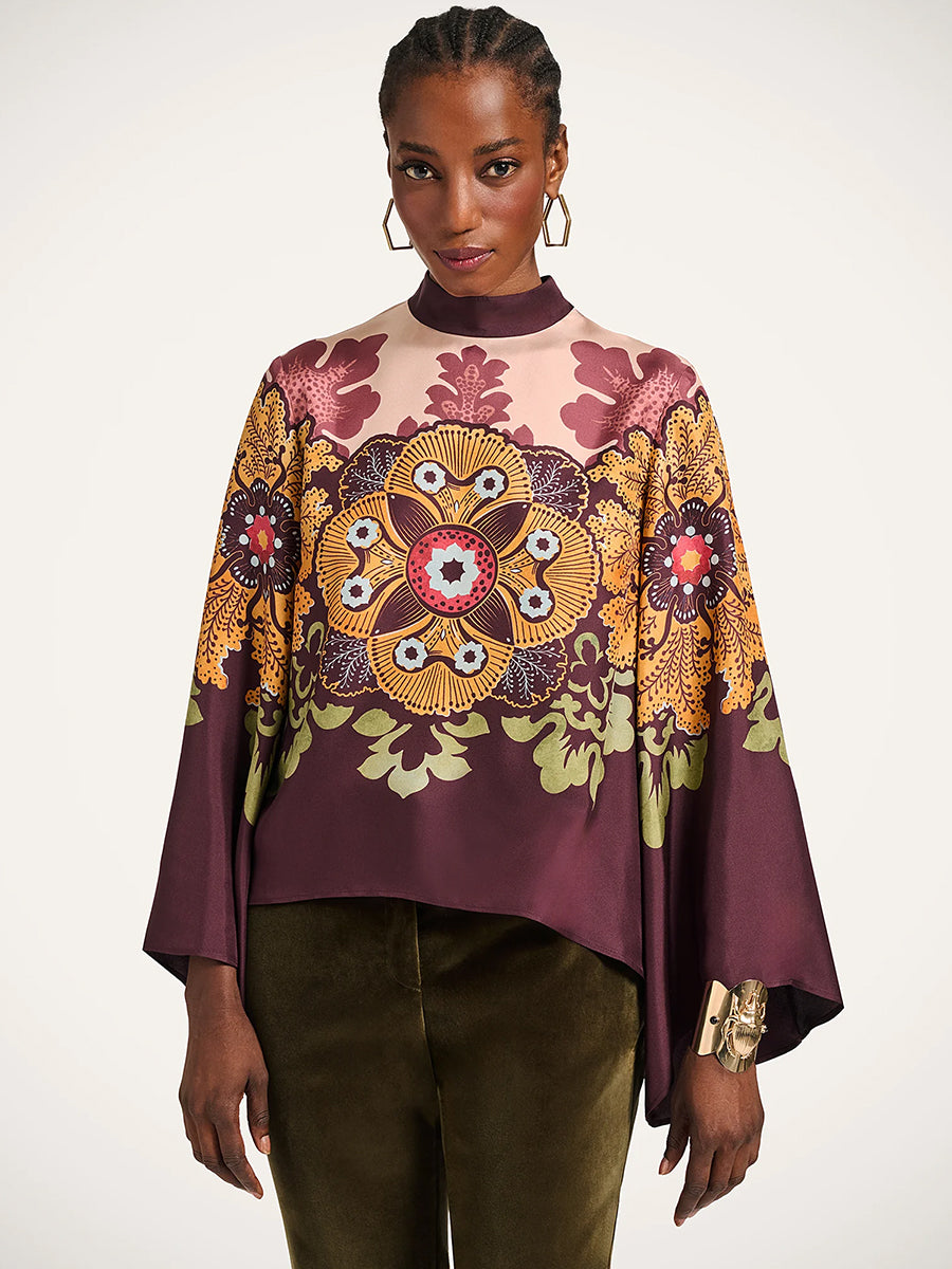 La DoubleJ Make an Exit Top in Bounty Placee Burgundy
