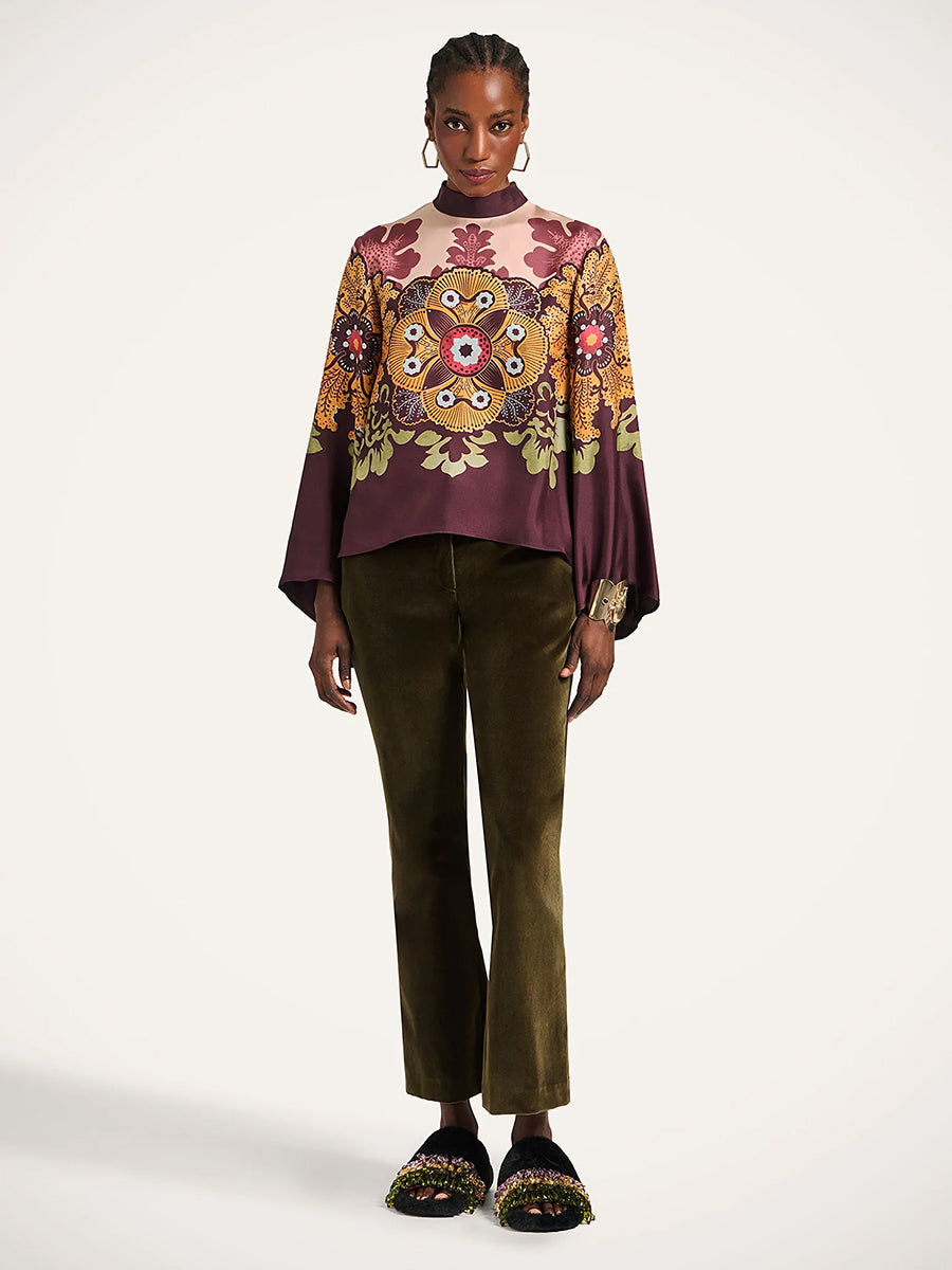 La DoubleJ Make an Exit Top in Bounty Placee Burgundy