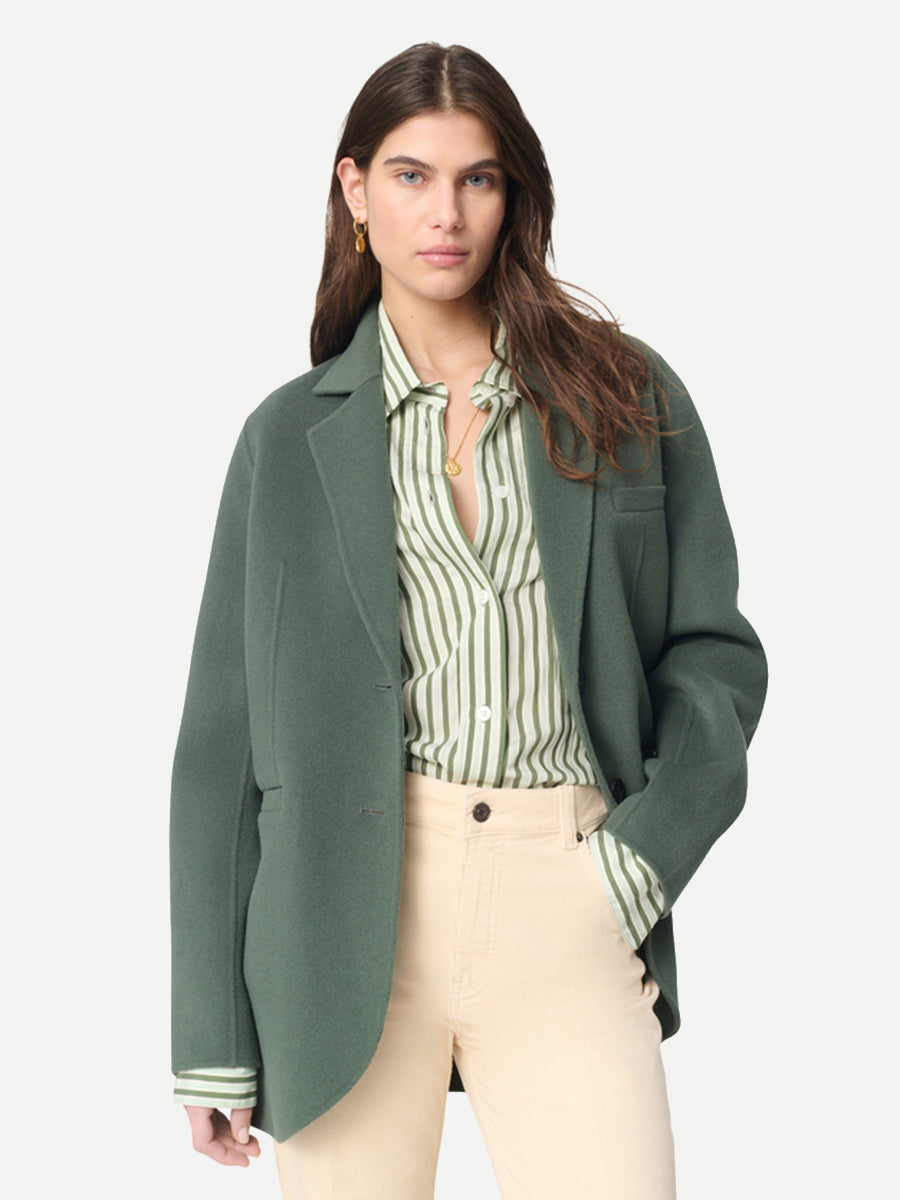 Vanessa Bruno Marc Wool Jacket in Almonde Green