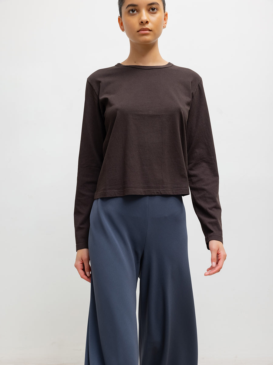 Margo Long Sleeve Tee in Chocolate