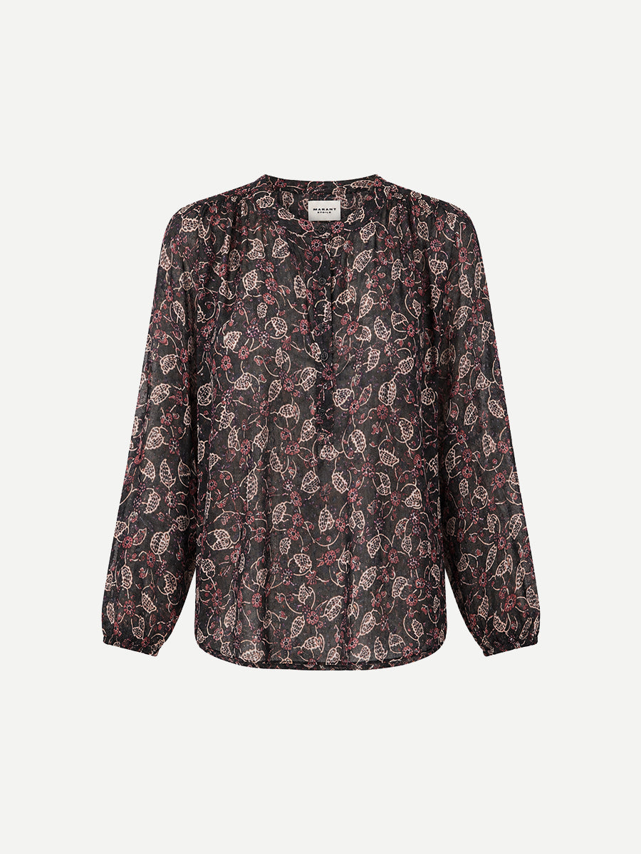 Maria Top in Black/Raspberry