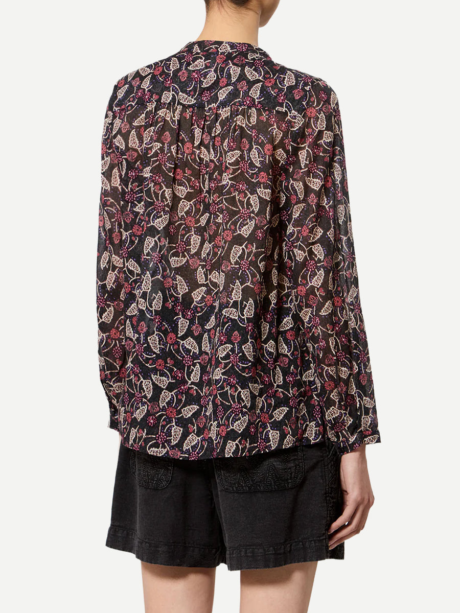 Maria Top in Black/Raspberry