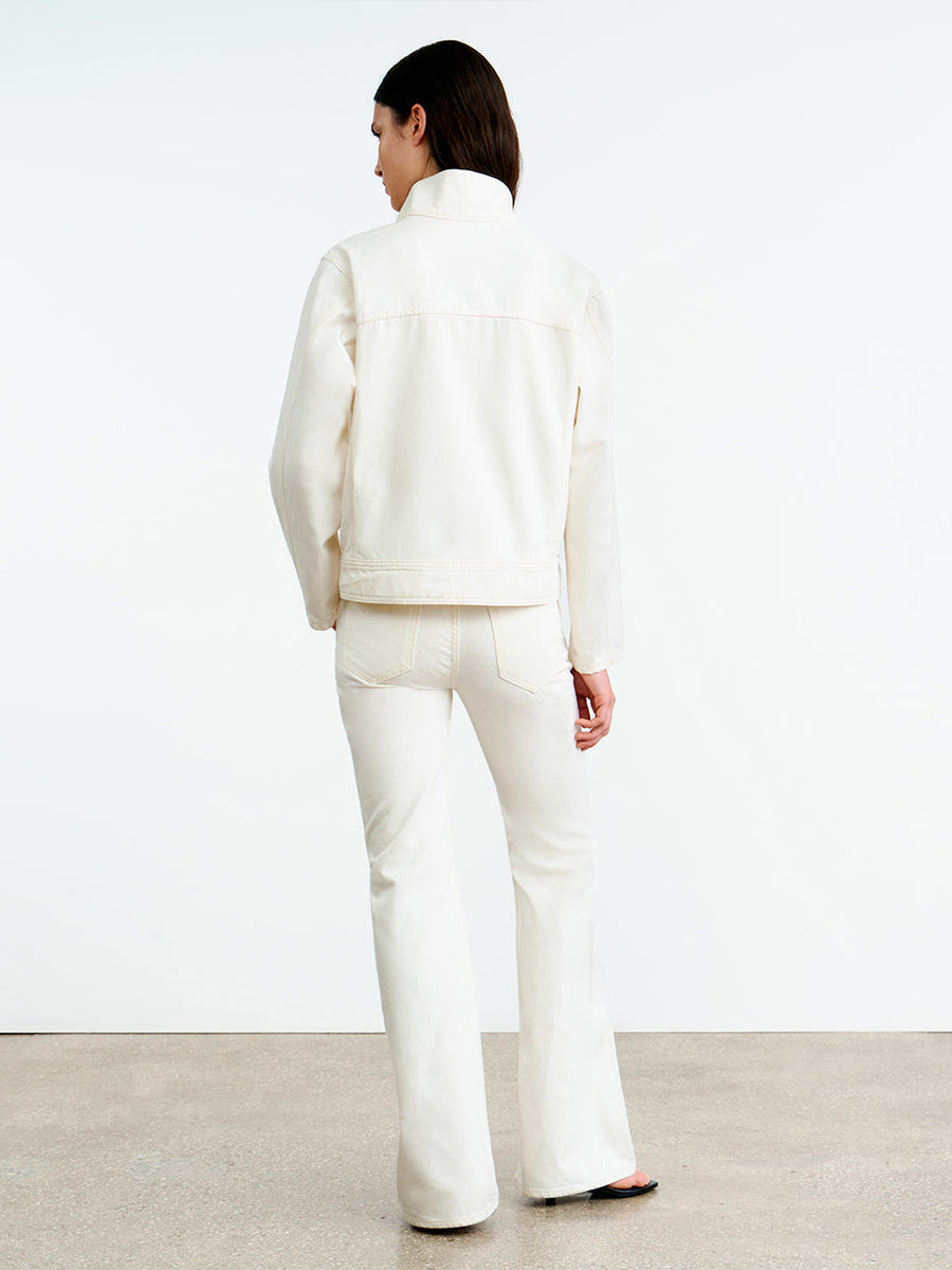 Nili Lotan Marilou Denim Jacket in Cream