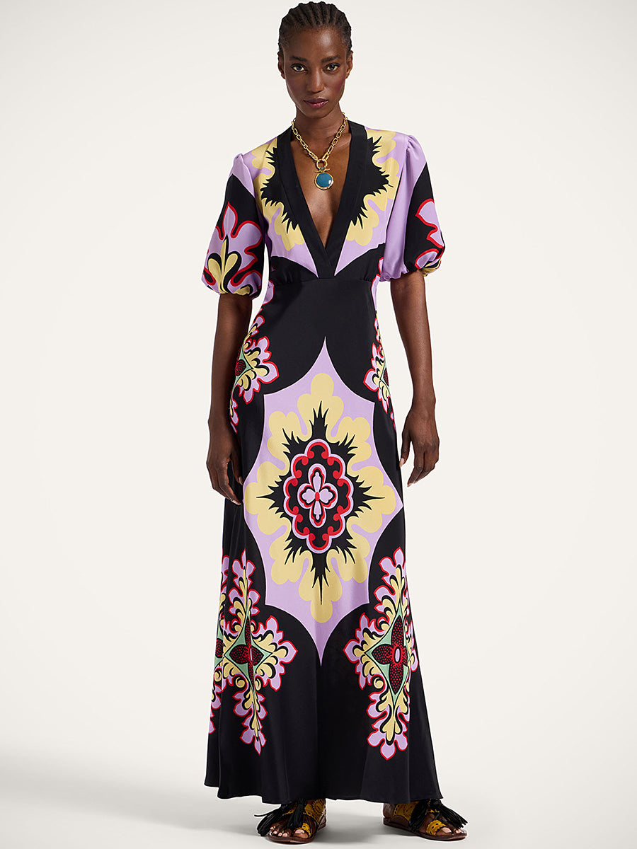 La DoubleJ Marlene Dress in Palazzo Placee Lilac | Shop Adam heath, Western Australia