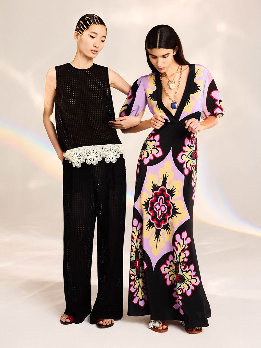 La DoubleJ Marlene Dress in Palazzo Placee Lilac | Shop Adam heath, Western Australia