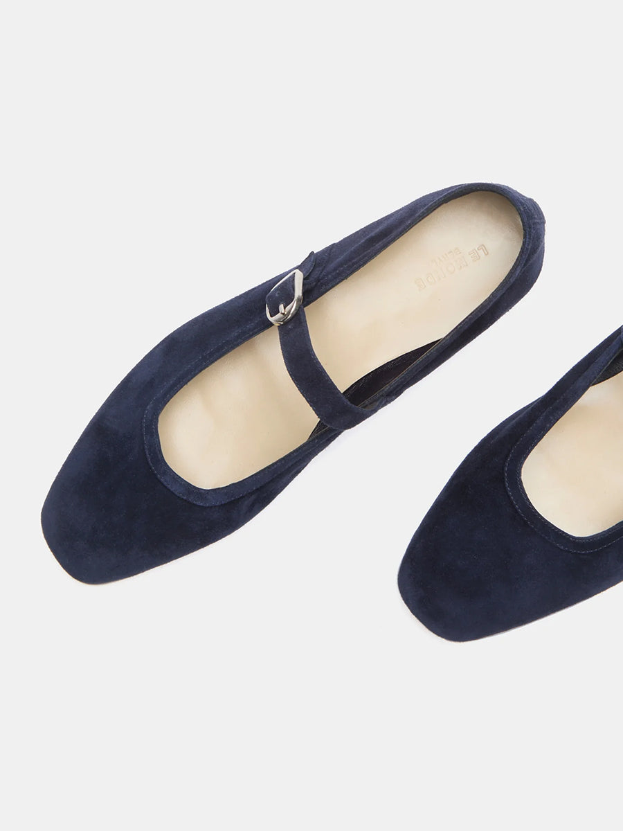 Le Monde Beryl Ballet Mary Jane in Indigo Suede