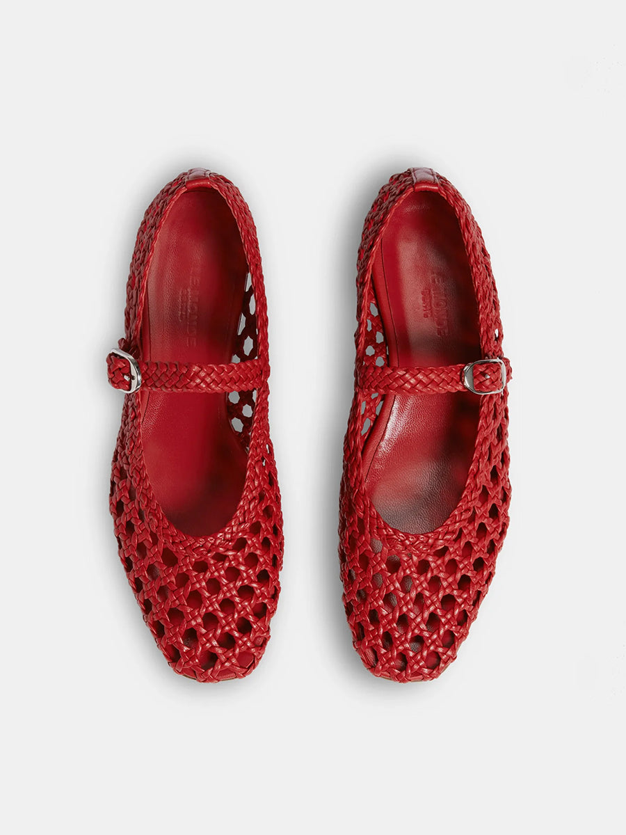 Mary Jane Woven in Crimson