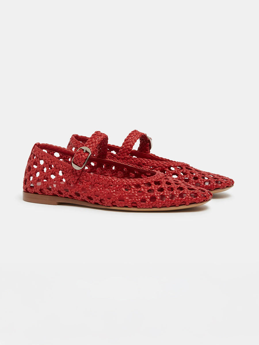 Mary Jane Woven in Crimson