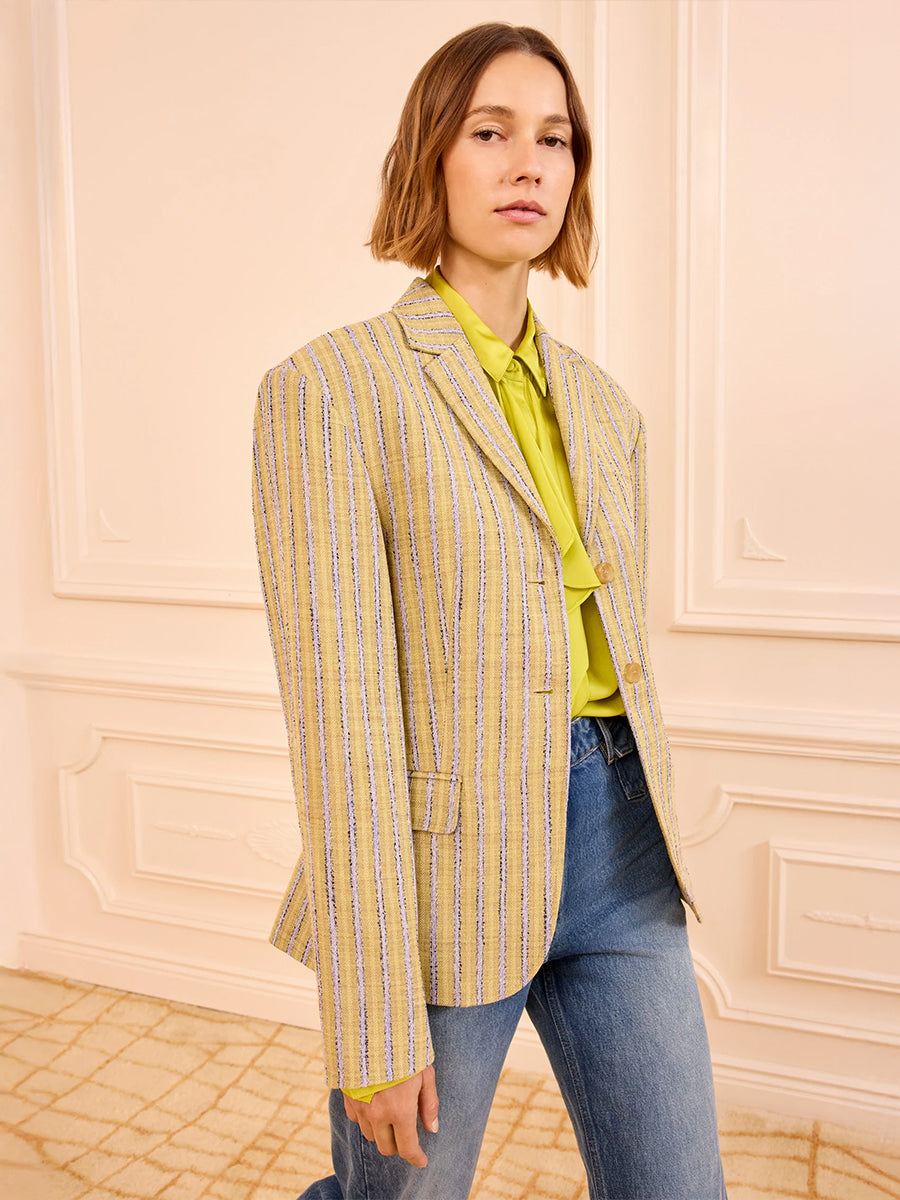 Ulla Johnson Matteo Tailored Blazer in Agave