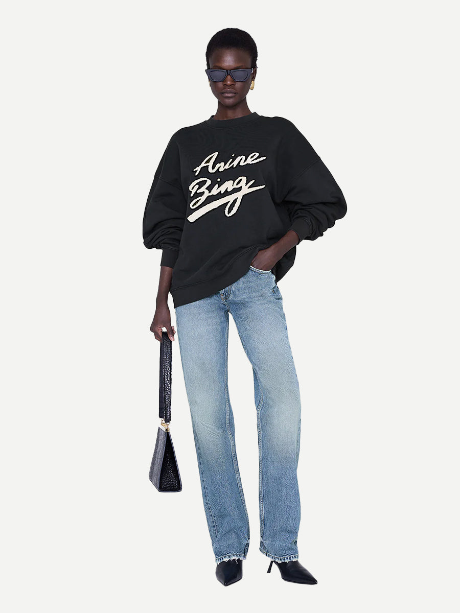 Anine Bing Miles Sweatshirt Chenille Signature