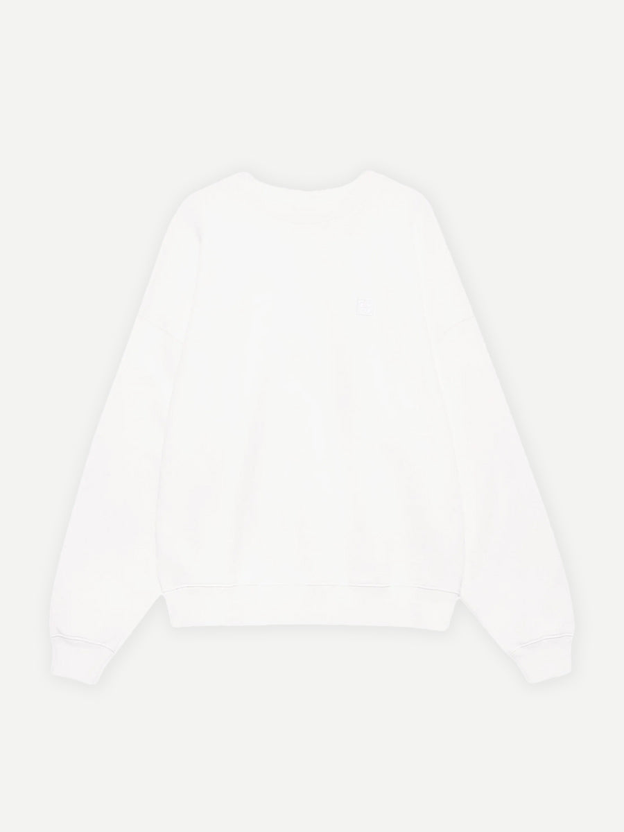 Anine Bing Miles Sweatshirt Framed Monogram in Off White