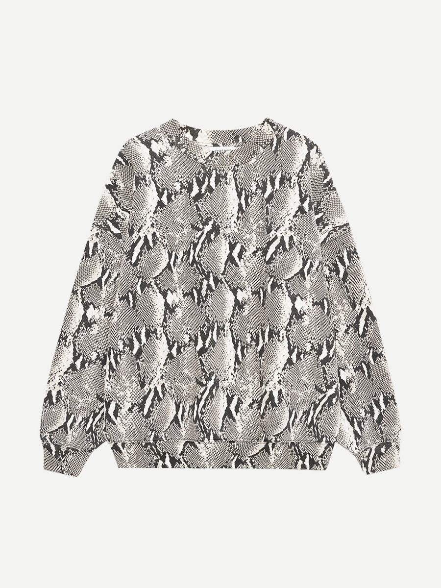 Anine Bing Miles Sweatshirt in Washed Python