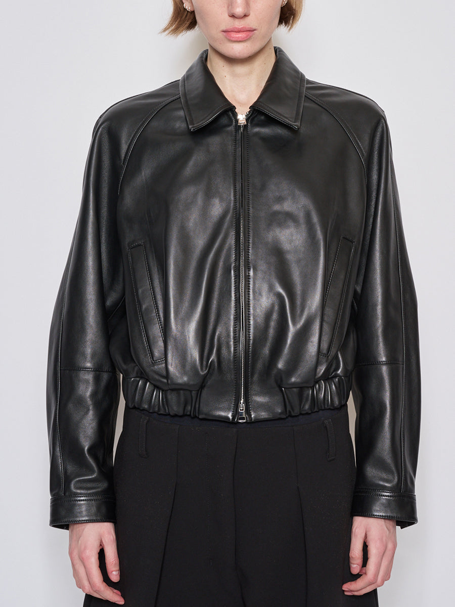 Mimi Leather Jacket in Black