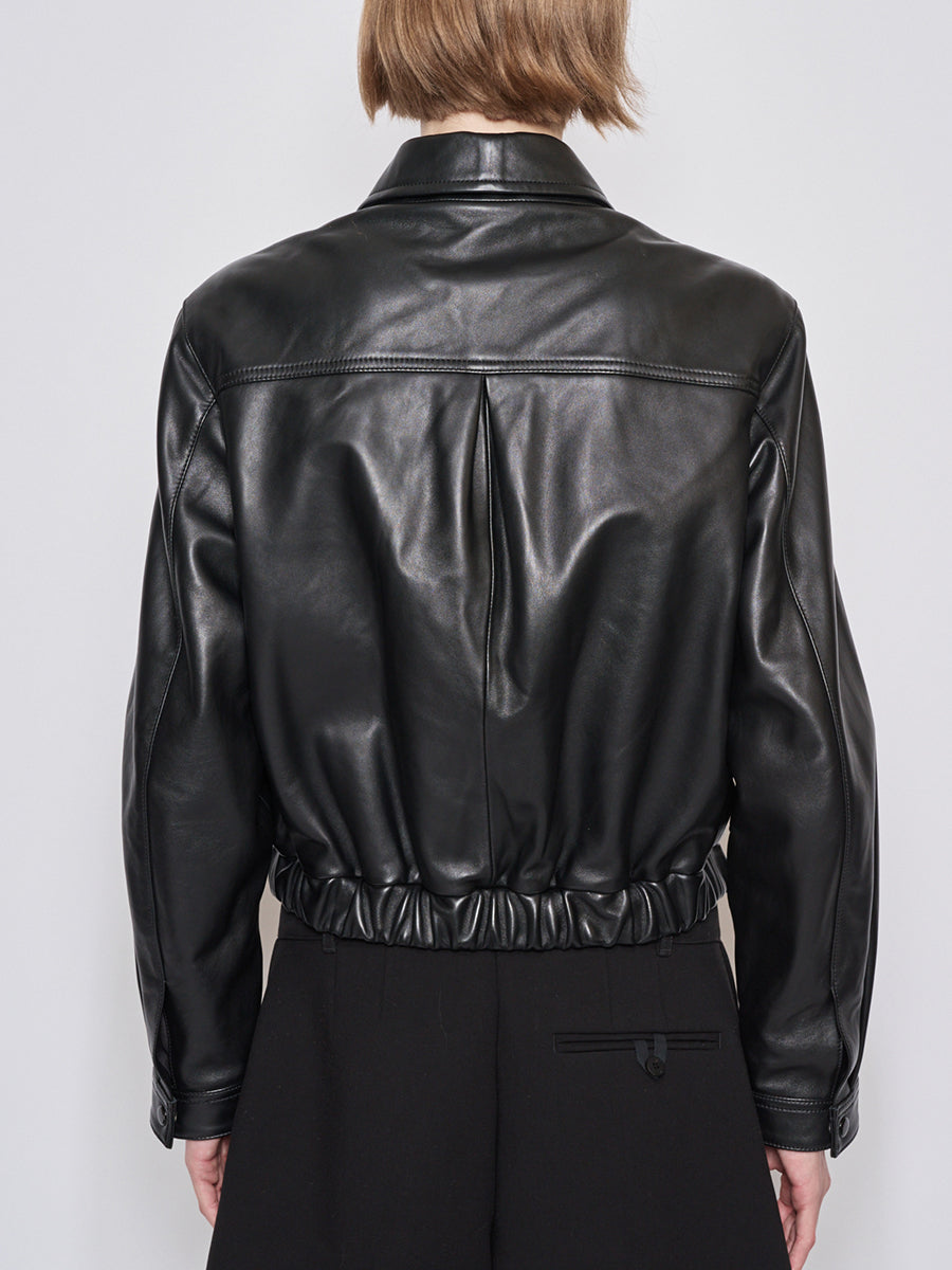 Mimi Leather Jacket in Black