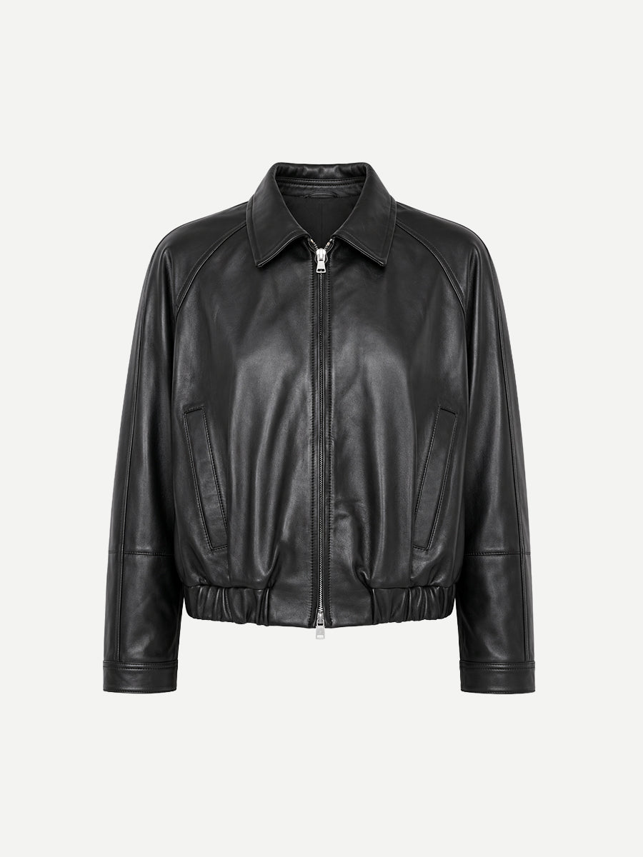 Mimi Leather Jacket in Black