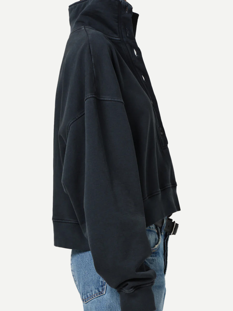 Mirelle Funnel Neck Sweatshirt in Charcoal