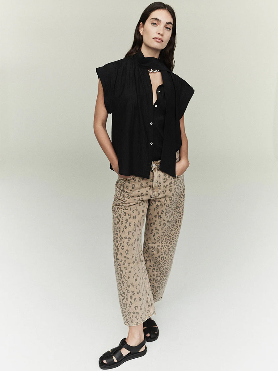 Citizens of Humanity Miro Relaxed Jean in Natural Cheetah