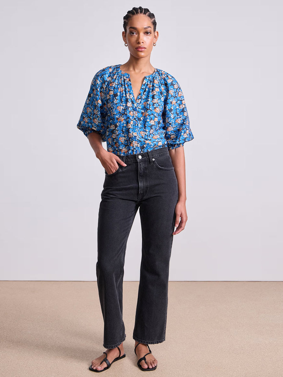 Apiece Apart Mitte Top in Florette Blue