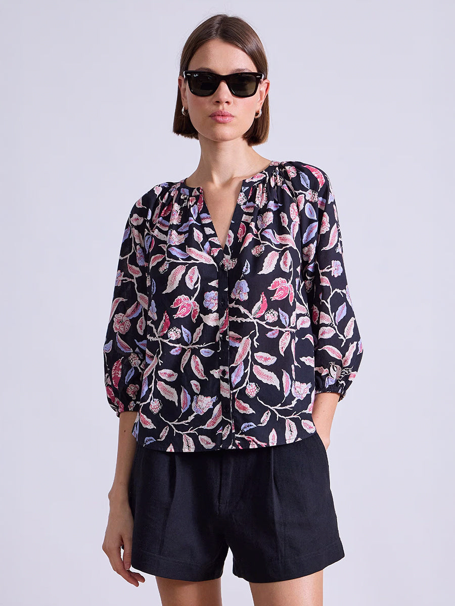 Mitte Top in Garden Floral Midnight