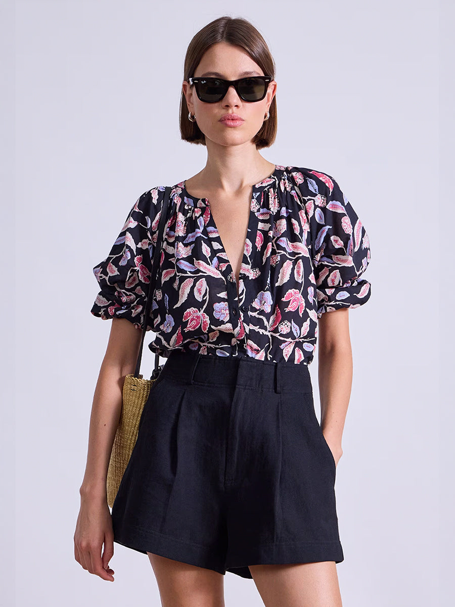 Mitte Top in Garden Floral Midnight