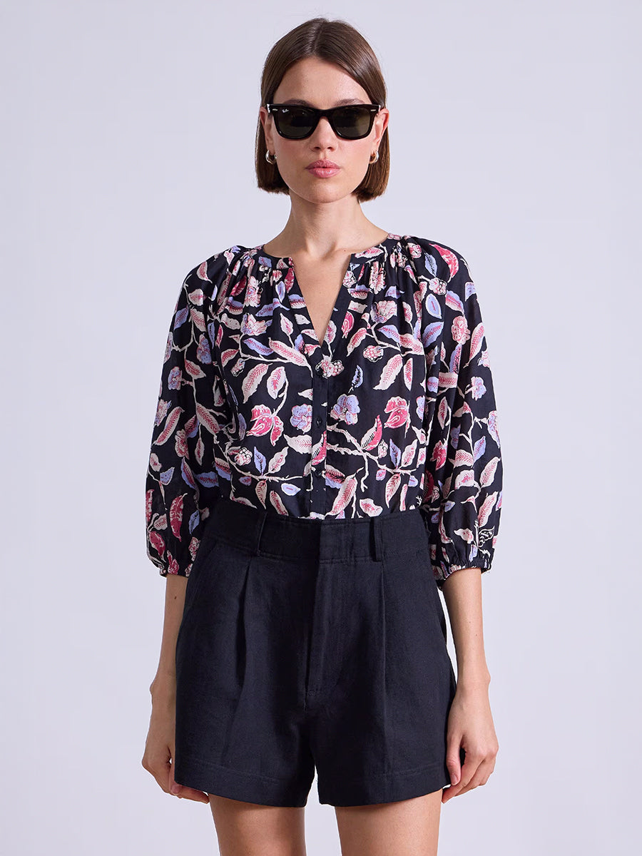 Mitte Top in Garden Floral Midnight