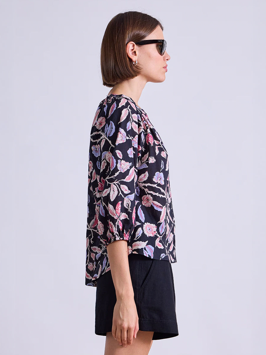 Mitte Top in Garden Floral Midnight