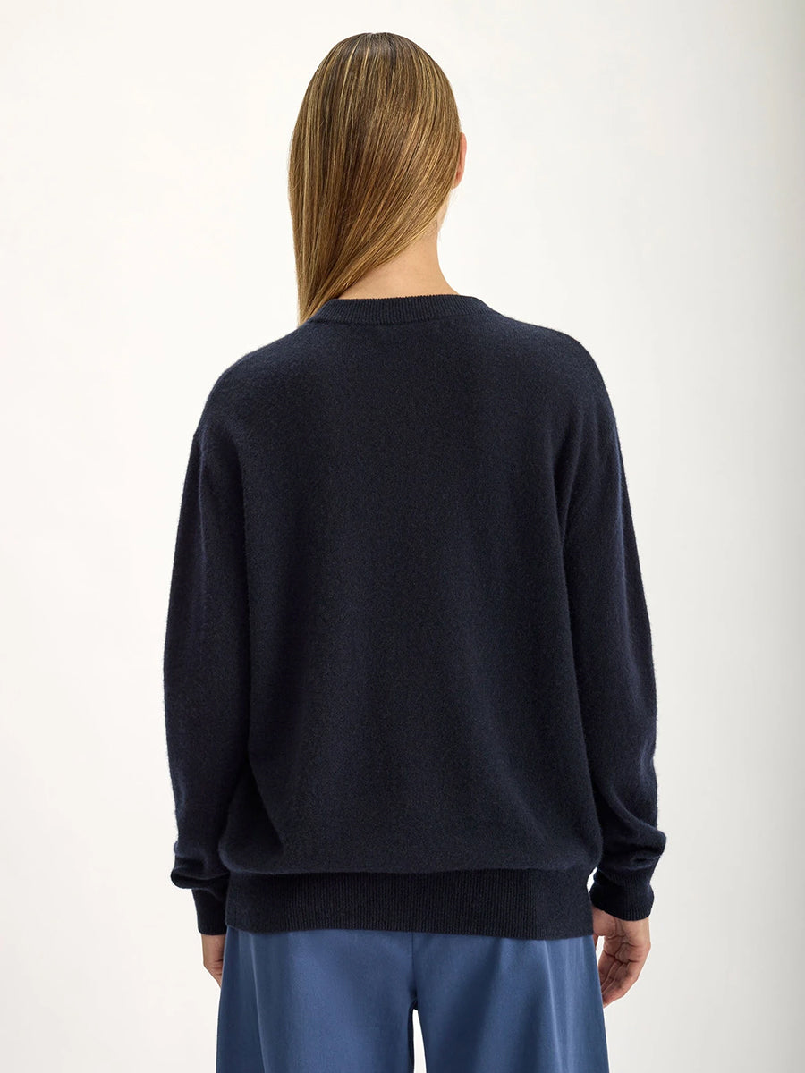 Morrow Cashmere Sweater in Darkest Navy