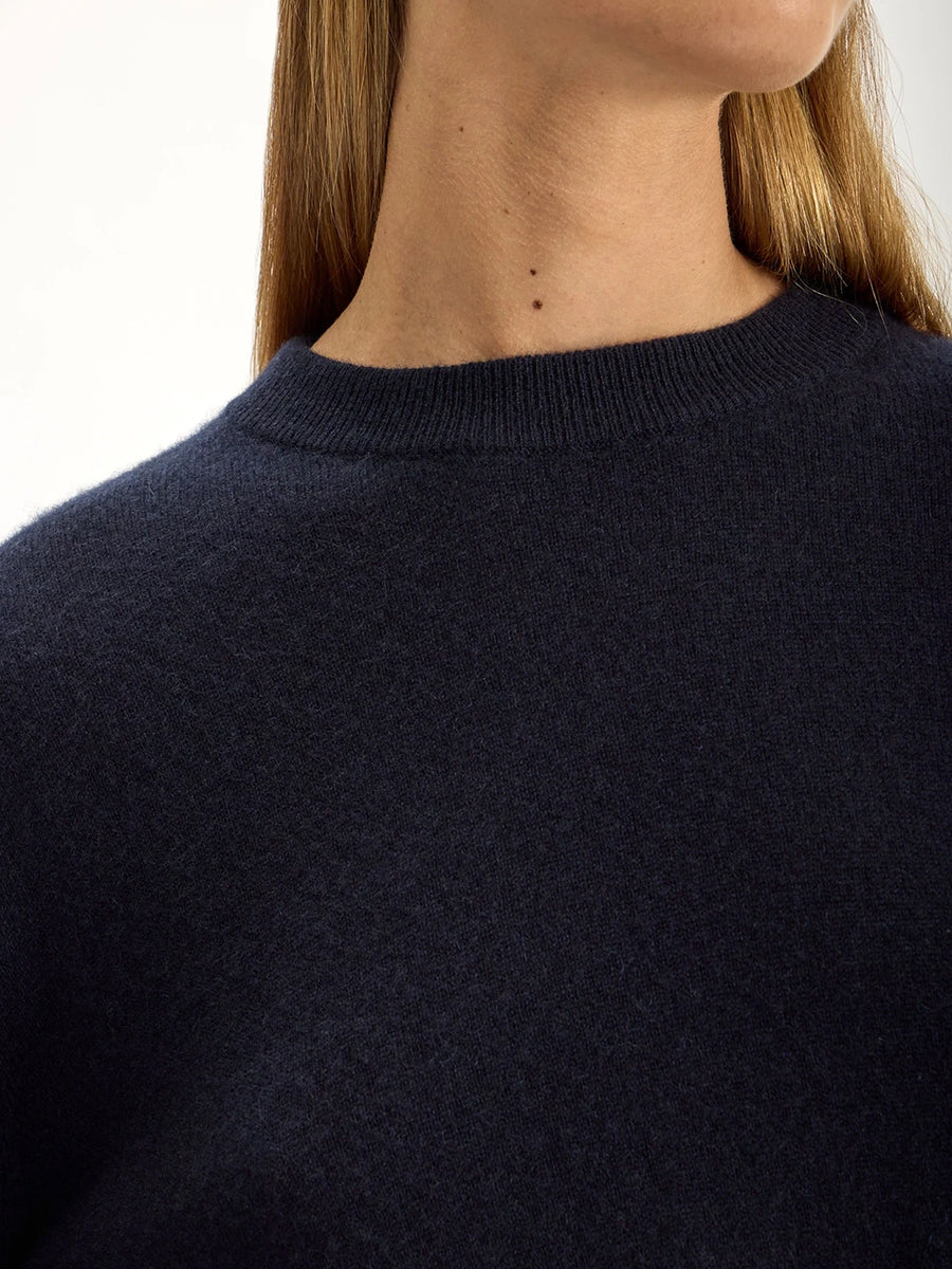 Morrow Cashmere Sweater in Darkest Navy